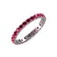 3 - Audrey 3.40 mm Ruby U Prong Eternity Band 