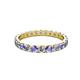 2 - Audrey 3.40 mm Tanzanite and Diamond U Prong Eternity Band 