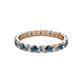 2 - Audrey 3.40 mm Blue and White Diamond U Prong Eternity Band 