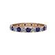 1 - Audrey 3.40 mm Blue Sapphire and Diamond U Prong Eternity Band 