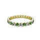2 - Audrey 3.40 mm Green Garnet and Diamond U Prong Eternity Band 
