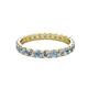 2 - Audrey 3.40 mm Aquamarine and Diamond U Prong Eternity Band 