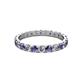 2 - Audrey 3.40 mm Iolite and Diamond U Prong Eternity Band 