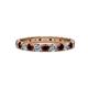 1 - Audrey 3.40 mm Red Garnet and Diamond U Prong Eternity Band 