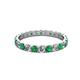 2 - Audrey 3.40 mm Emerald and Diamond U Prong Eternity Band 