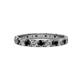 1 - Audrey 3.40 mm Black and White Diamond U Prong Eternity Band 
