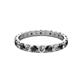 2 - Audrey 3.40 mm Black and White Diamond U Prong Eternity Band 