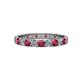 1 - Audrey 3.40 mm Ruby and Diamond U Prong Eternity Band 