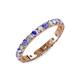 3 - Audrey 3.40 mm Tanzanite and Diamond U Prong Eternity Band 