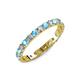 3 - Audrey 3.40 mm Blue Topaz and Diamond U Prong Eternity Band 