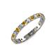 3 - Audrey 3.40 mm Citrine and Diamond U Prong Eternity Band 