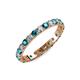 3 - Audrey 3.40 mm London Blue Topaz and Diamond U Prong Eternity Band 