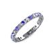 3 - Audrey 3.40 mm Tanzanite and Diamond U Prong Eternity Band 