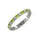 3 - Audrey 3.40 mm Peridot and Diamond U Prong Eternity Band 