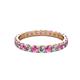 2 - Audrey 3.40 mm Pink Sapphire and Diamond U Prong Eternity Band 