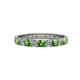1 - Audrey 3.40 mm Green Garnet and Diamond U Prong Eternity Band 
