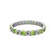 2 - Audrey 3.40 mm Peridot and Diamond U Prong Eternity Band 