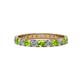 1 - Audrey 3.40 mm Peridot and Diamond U Prong Eternity Band 