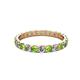 2 - Audrey 3.40 mm Peridot and Diamond U Prong Eternity Band 