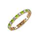 3 - Audrey 3.40 mm Peridot and Diamond U Prong Eternity Band 
