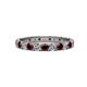 1 - Audrey 3.40 mm Red Garnet and Diamond U Prong Eternity Band 