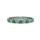 1 - Audrey 3.40 mm Emerald and Diamond U Prong Eternity Band 
