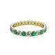 2 - Audrey 3.40 mm Emerald and Diamond U Prong Eternity Band 