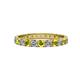 1 - Audrey 3.40 mm Yellow and White Diamond U Prong Eternity Band 