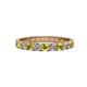 1 - Audrey 3.40 mm Yellow and White Diamond U Prong Eternity Band 