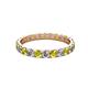 2 - Audrey 3.40 mm Yellow and White Diamond U Prong Eternity Band 