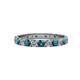 1 - Audrey 3.40 mm London Blue Topaz and Diamond U Prong Eternity Band 