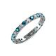 3 - Audrey 3.40 mm London Blue Topaz and Diamond U Prong Eternity Band 