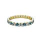 2 - Audrey 3.40 mm London Blue Topaz and Diamond U Prong Eternity Band 