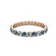 2 - Audrey 3.40 mm London Blue Topaz and Diamond U Prong Eternity Band 