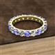 3 - Audrey 3.80 mm Tanzanite and Diamond U Prong Eternity Band 