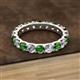 3 - Audrey 3.80 mm Green Garnet and Diamond U Prong Eternity Band 