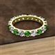3 - Audrey 3.80 mm Green Garnet and Diamond U Prong Eternity Band 