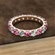 3 - Audrey 3.80 mm Pink Tourmaline and Diamond U Prong Eternity Band 