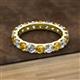 3 - Audrey 3.80 mm Citrine and Diamond U Prong Eternity Band 