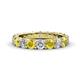1 - Audrey 3.80 mm Yellow Sapphire and Diamond U Prong Eternity Band 