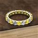 3 - Audrey 3.80 mm Yellow Sapphire and Diamond U Prong Eternity Band 