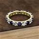 3 - Audrey 3.80 mm Blue Sapphire and Diamond U Prong Eternity Band 