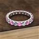 3 - Audrey 3.80 mm Pink Sapphire and Diamond U Prong Eternity Band 