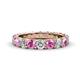 1 - Audrey 3.80 mm Pink Sapphire and Diamond U Prong Eternity Band 