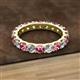 3 - Audrey 3.80 mm Pink Tourmaline and Diamond U Prong Eternity Band 