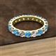 3 - Audrey 3.80 mm Blue Topaz and Diamond U Prong Eternity Band 
