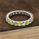 3 - Audrey 3.80 mm Yellow and White Diamond U Prong Eternity Band 