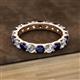 3 - Audrey 3.80 mm Blue Sapphire and Diamond U Prong Eternity Band 