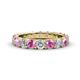 1 - Audrey 3.80 mm Pink Sapphire and Diamond U Prong Eternity Band 