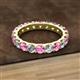3 - Audrey 3.80 mm Pink Sapphire and Diamond U Prong Eternity Band 